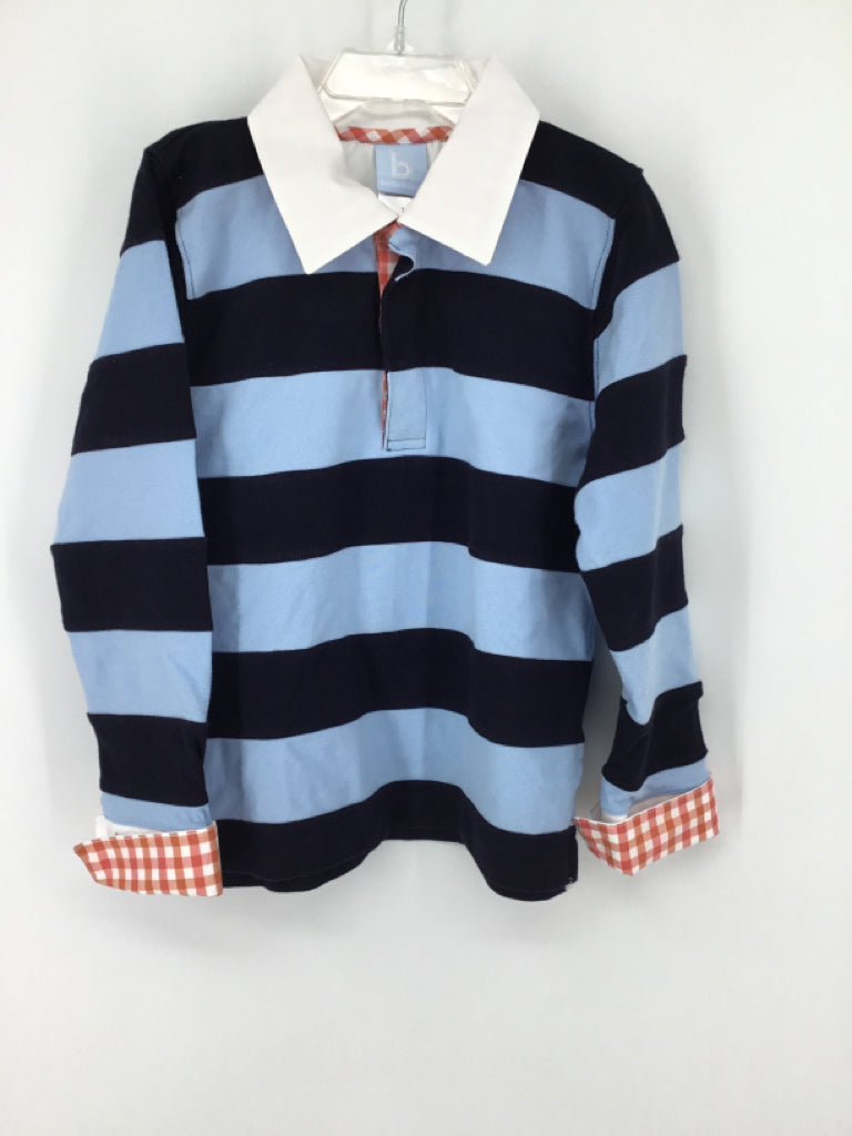 b Bella Bliss Child Size 7 Blue Stripe Shirt - boys