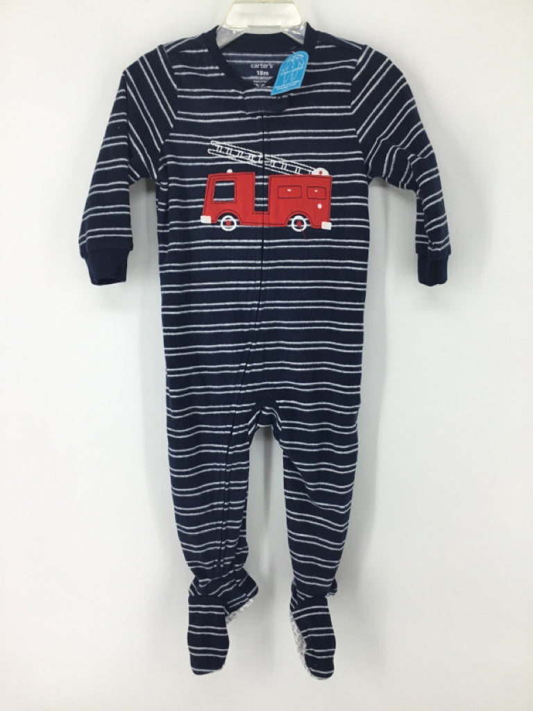 Carter's Child Size 12 Months Navy Sleepers