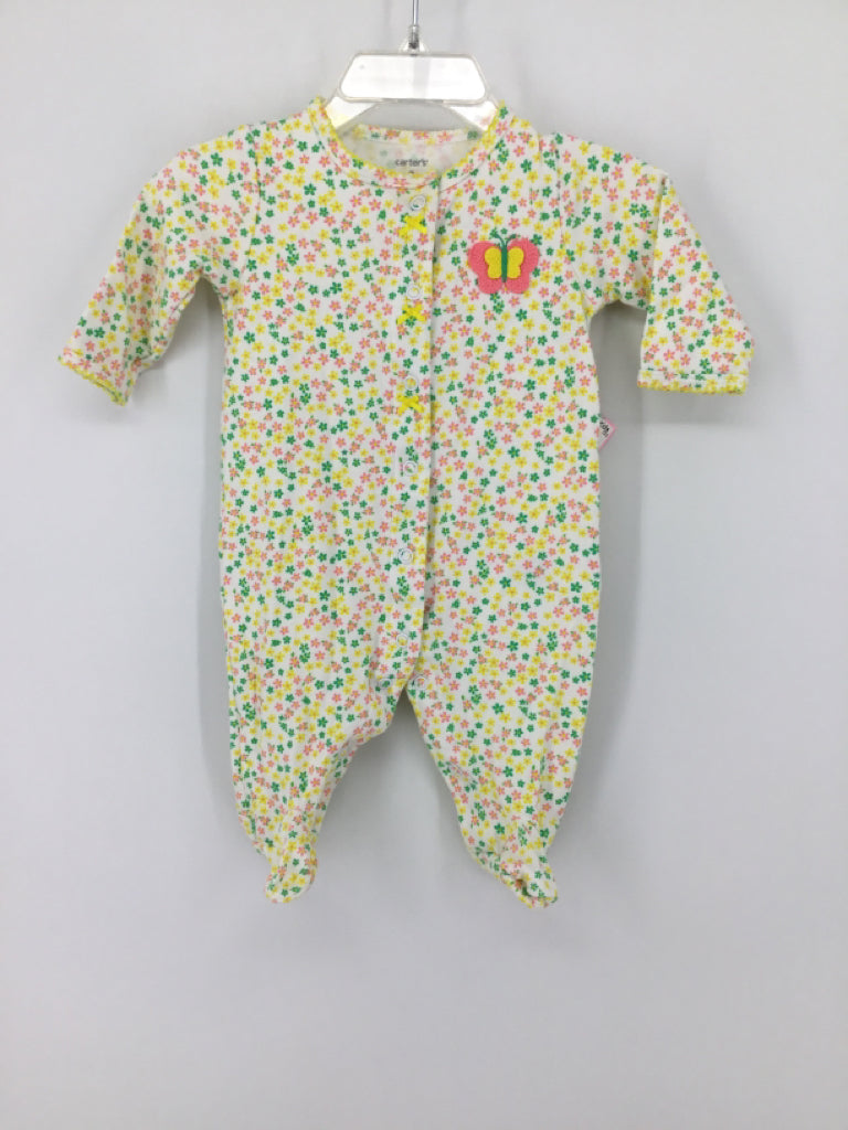 Carter's Child Size 3 Months Yellow Sleepers