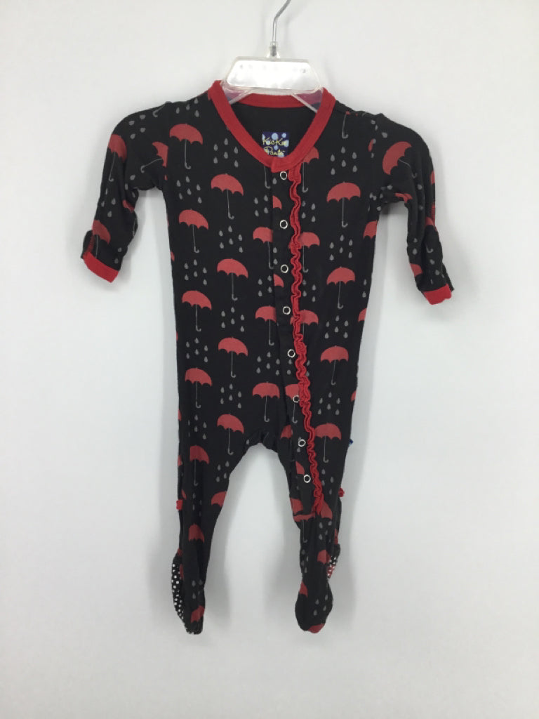 Kickee Pants Child Size 0-3 Months Black Sleepers