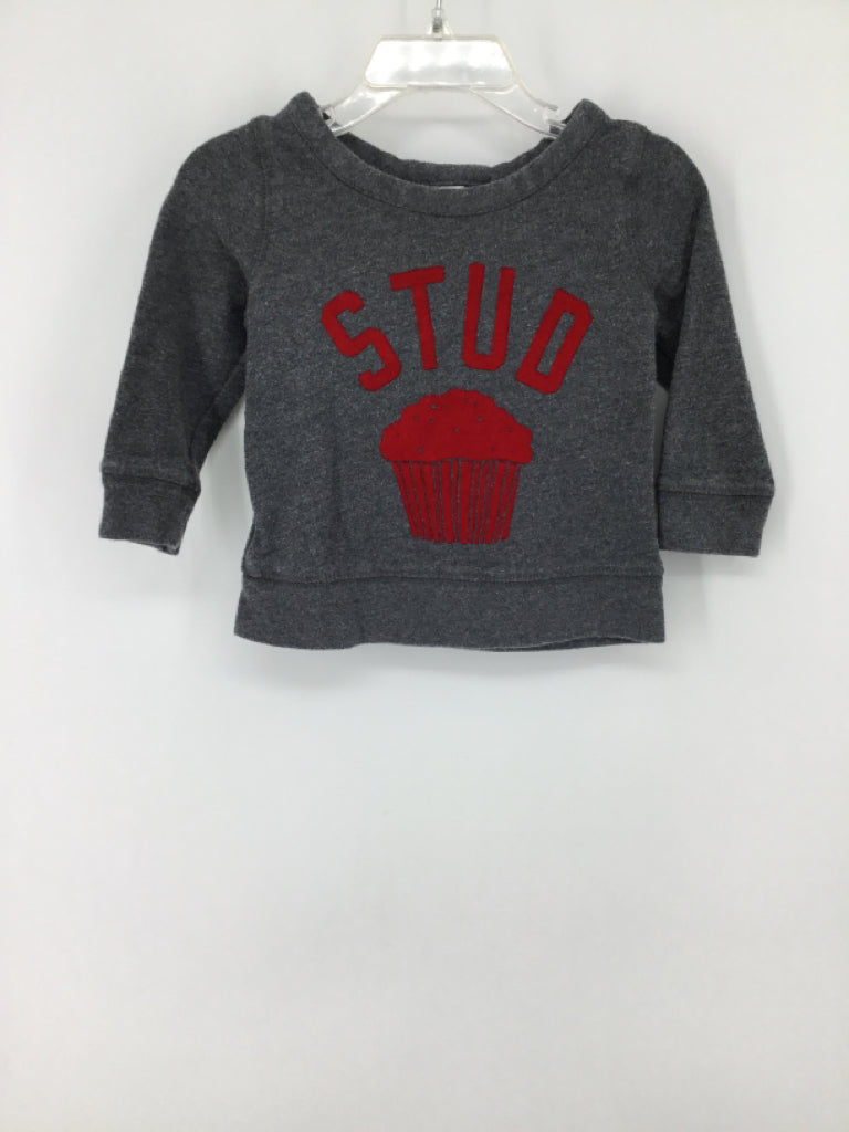 Baby Gap Child Size 12-18 Months Gray screen printed Shirt - boys