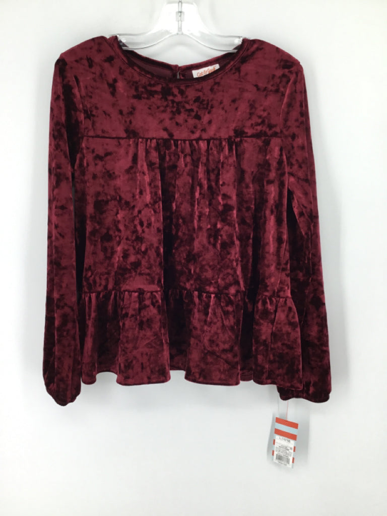Cat & Jack Child Size 10 Burgundy Shirt - girls