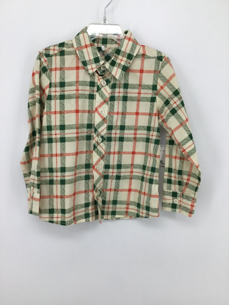 Ollie Jay Child Size 3 Green Plaid Shirt - boys