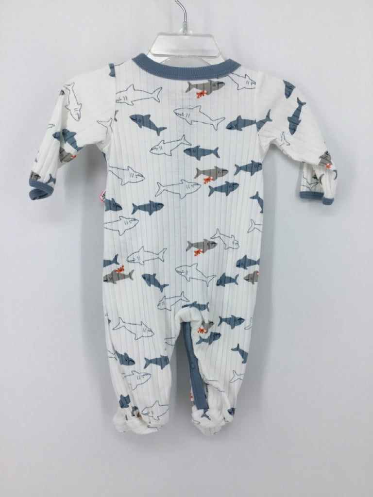 Child of Mine Child Size 0-3 Months Blue Sleepers
