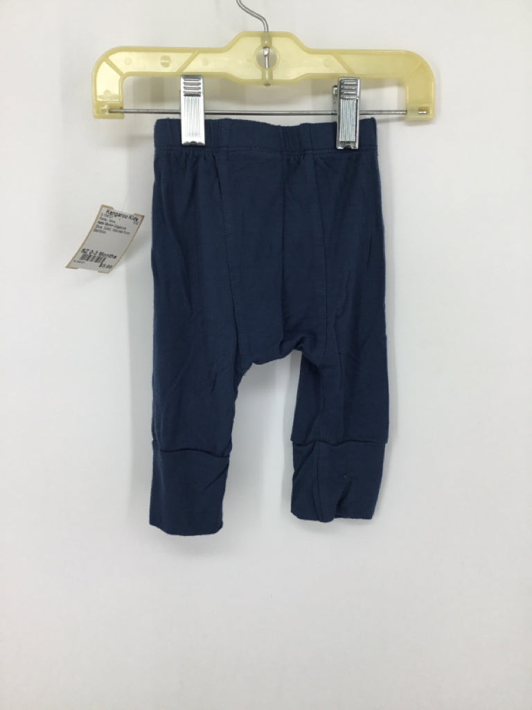 Kate Quinn Organics Child Size 0-3 Months Blue Solid Pants - boys