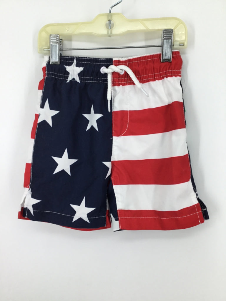 Place Sport Child Size 2 Red Fourth of July Swimwear - boys