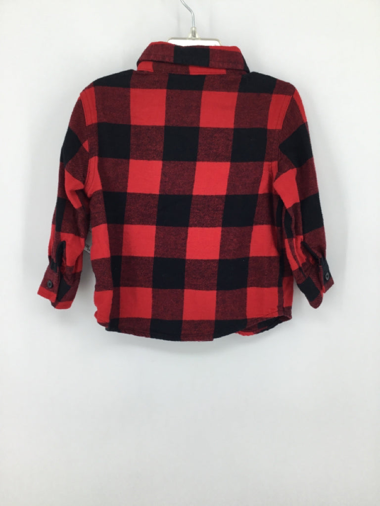 Old Navy Child Size 2 Red Checkered Shirt - boys
