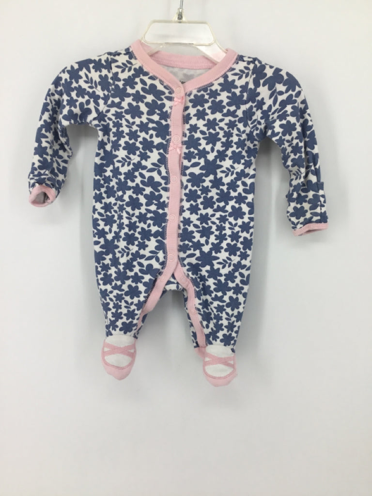 Carter's Child Size Newborn Blue Sleepers