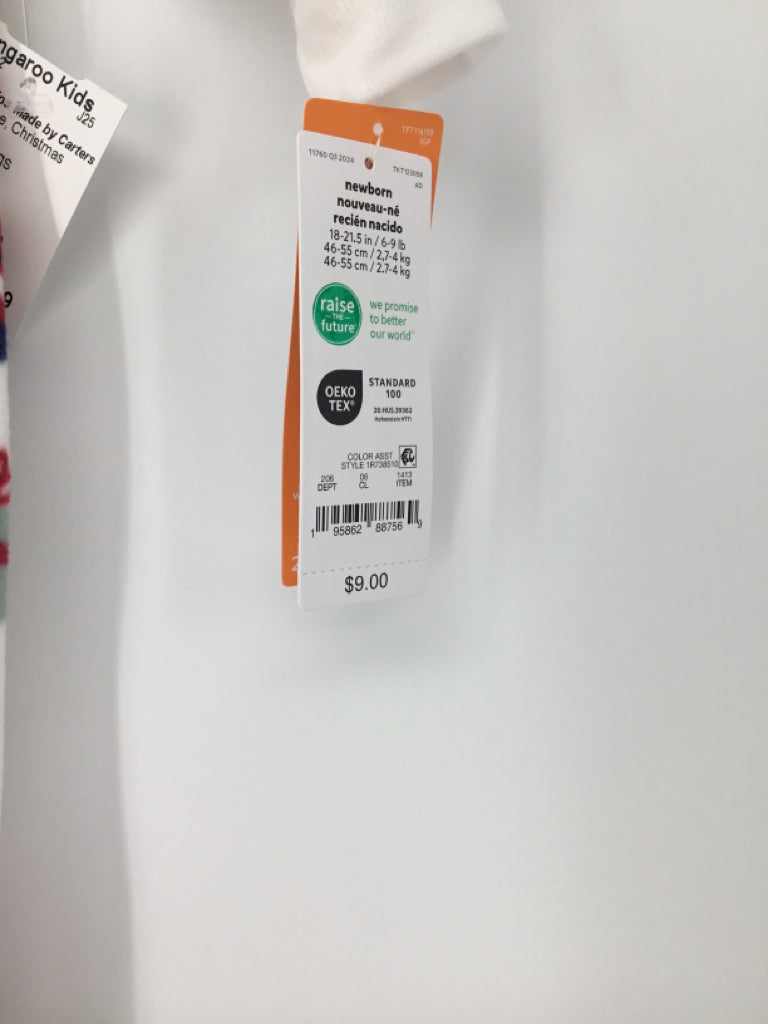 Just One You Made by Carters Child Size Newborn White Christmas Sleeper