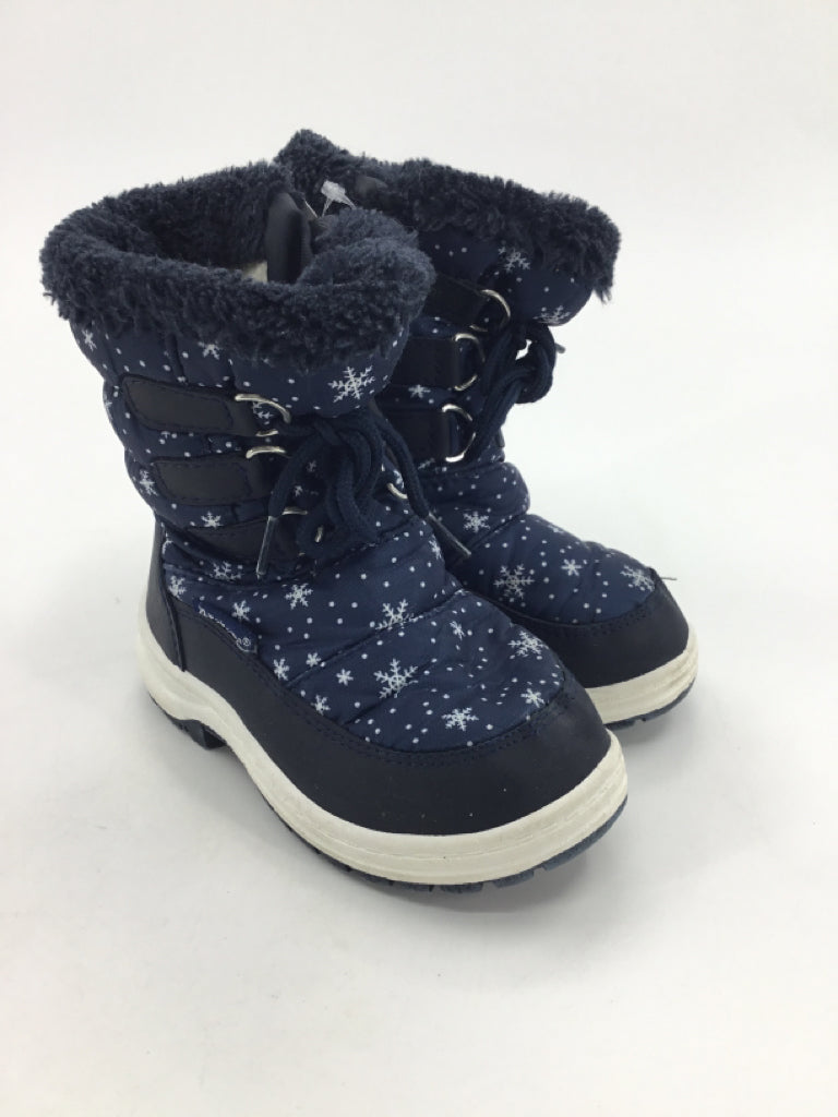 Pakowa Child Size 9 Toddler Navy Rain/Snow Boots