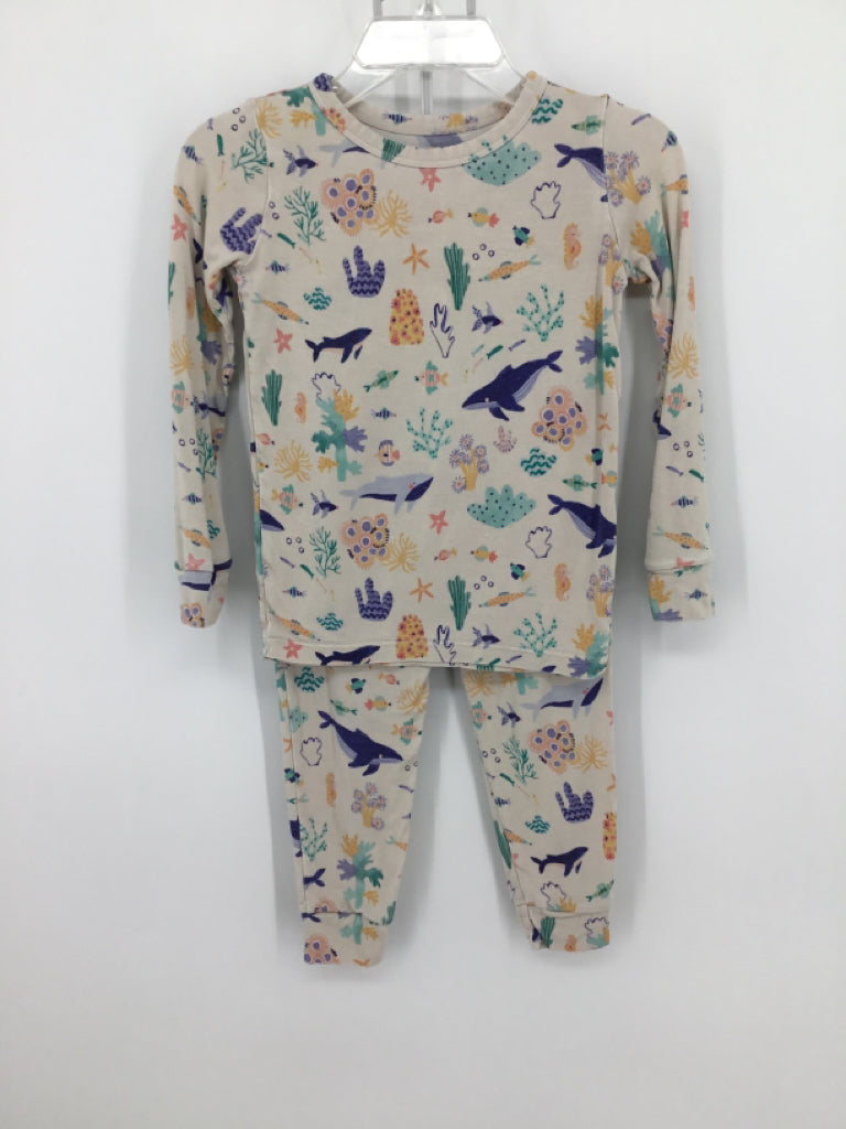 Bird & Bean Child Size 2 Multi-Color Print Pajamas - boys