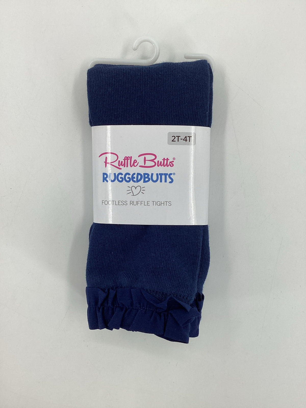 Ruffle Butts Child Size 2 Navy Tights - girls