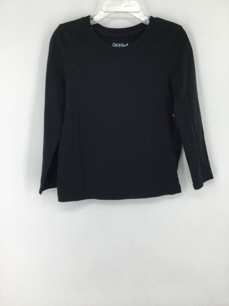 Cat & Jack Child Size 5 Black Solid T-shirt - boys