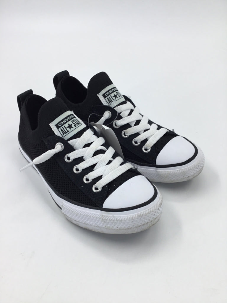 Converse Child Size 1 Youth Black Sneakers