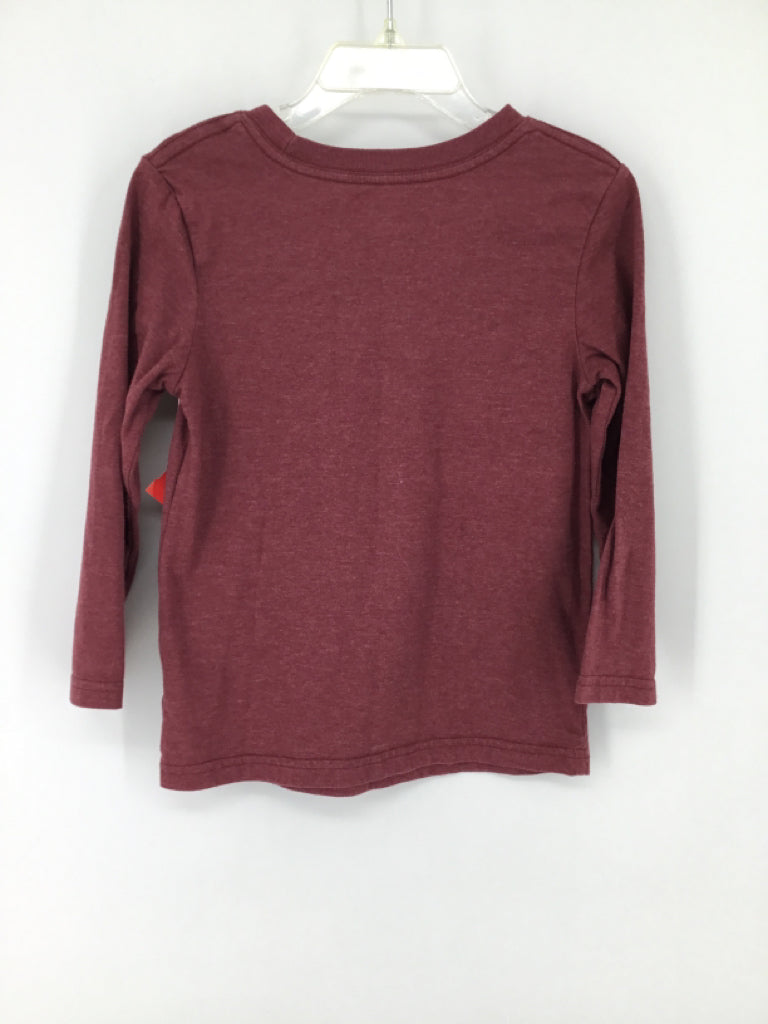 Cat & Jack Child Size 4 Burgundy T-shirt - girls