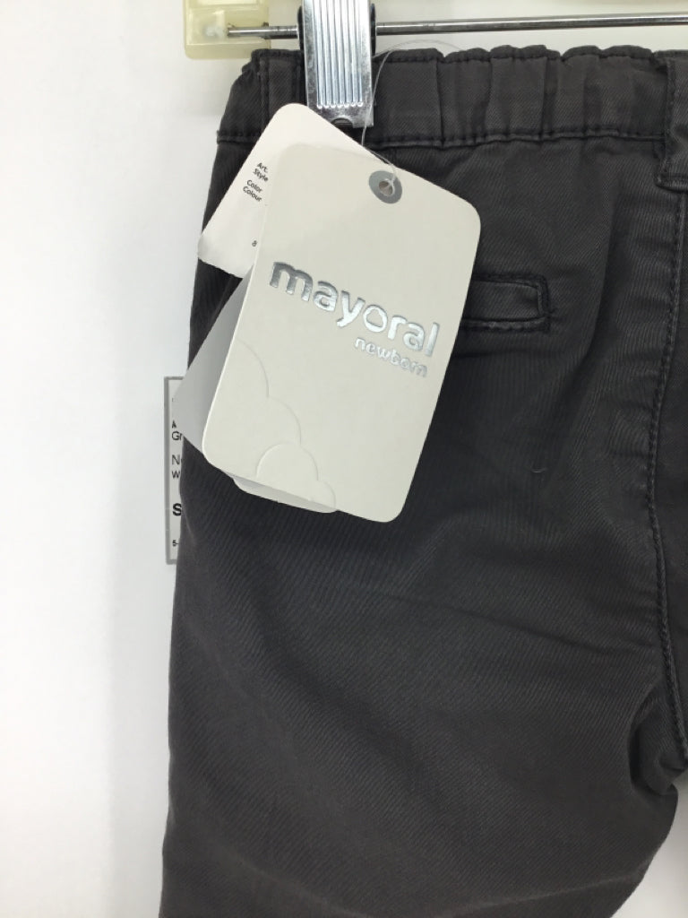 Mayoral Child Size 12 Months Gray Solid Pants - boys