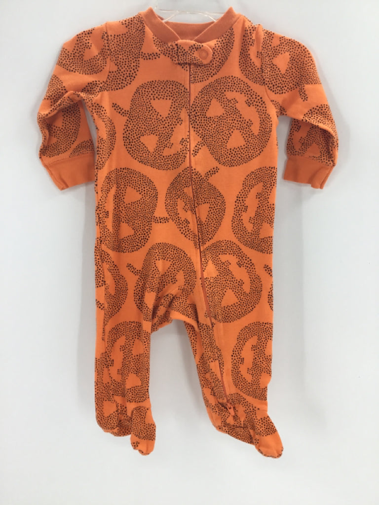 Carter's Child Size 6 Months Orange Halloween Sleepers