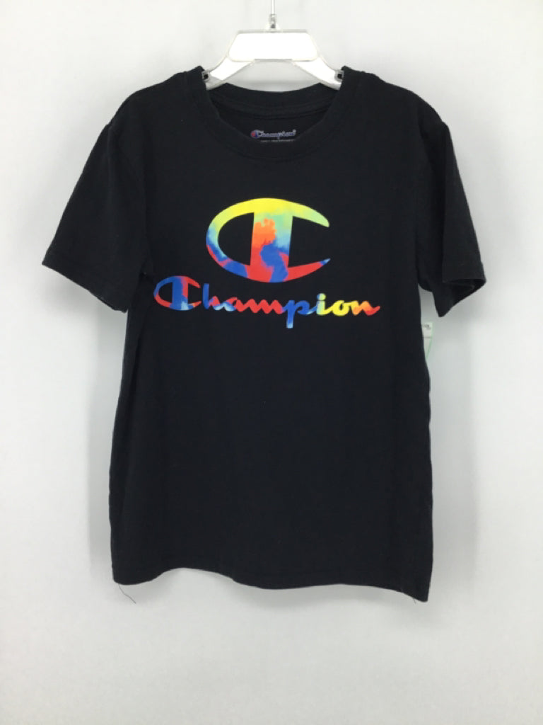 Champion Child Size 8 Black screen printed T-shirt - boys