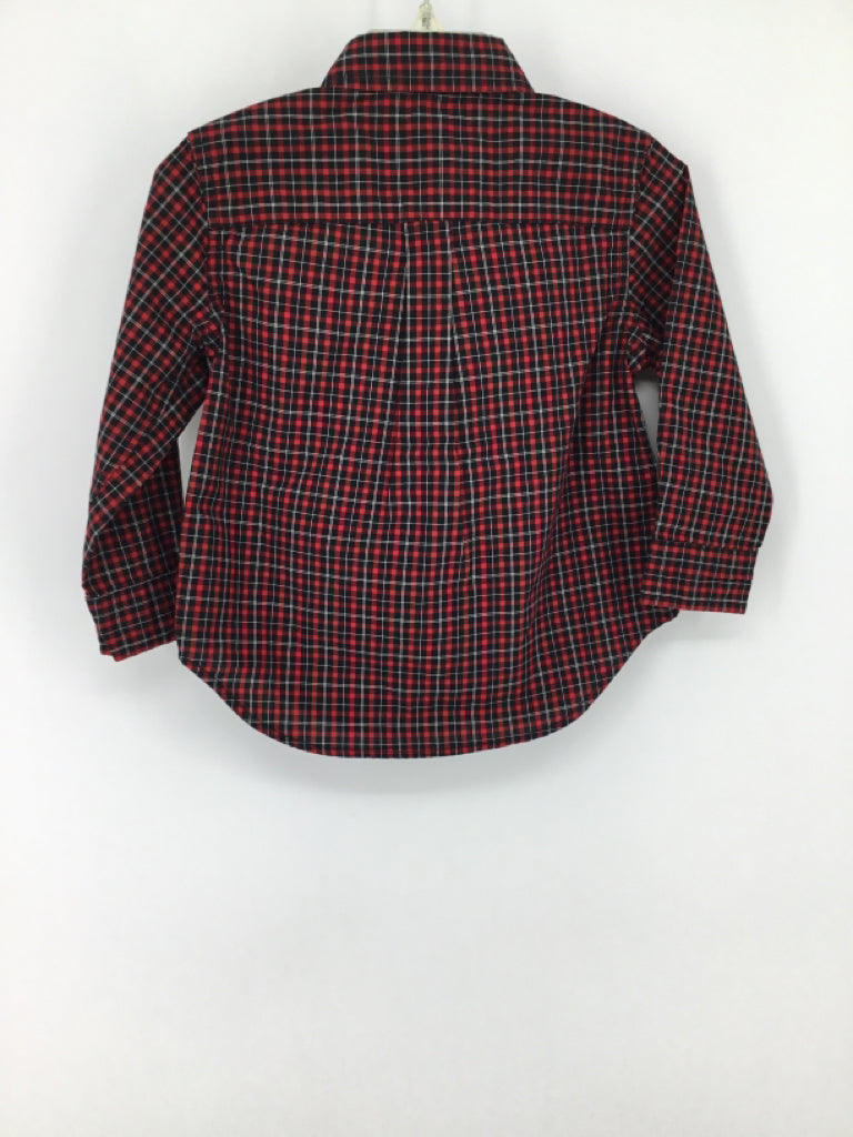 Ralph Lauren Child Size 18 Months Red Plaid Shirt - boys