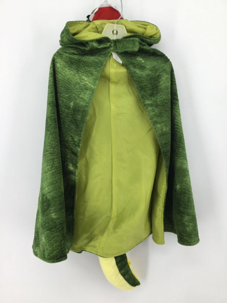 Great Pretenders Child Size 4 Green T-Rex Hooded Halloween Cape