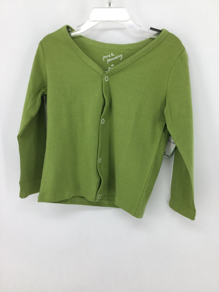 June & January Child Size 4 Green T-shirt - girls