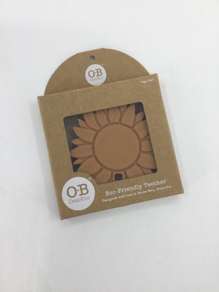 OB Designs Orange Silicone Sunflower Teether