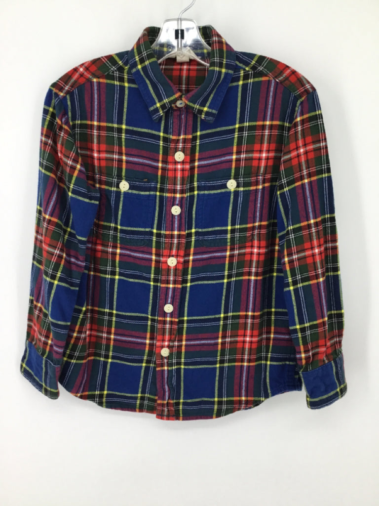 Lands' End Child Size 8 Multi-Color Plaid Shirt - boys