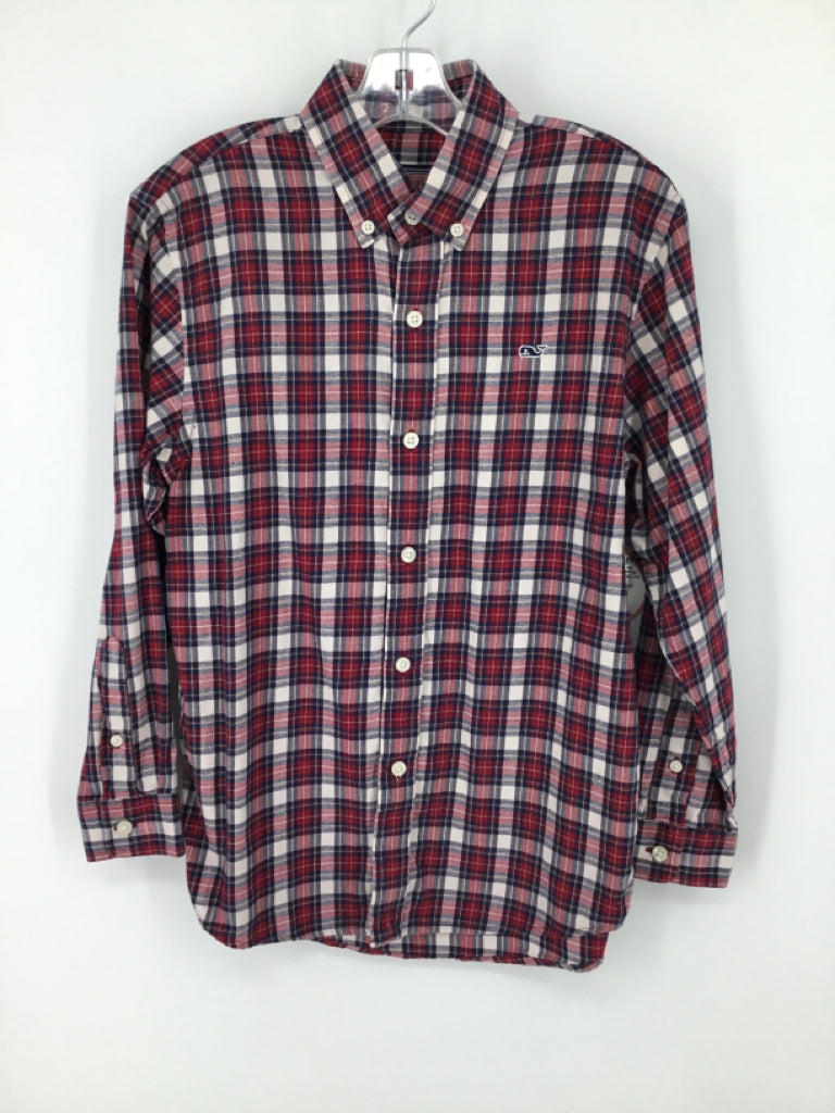 vineyard vines Child Size 8 Red Plaid Shirt - boys