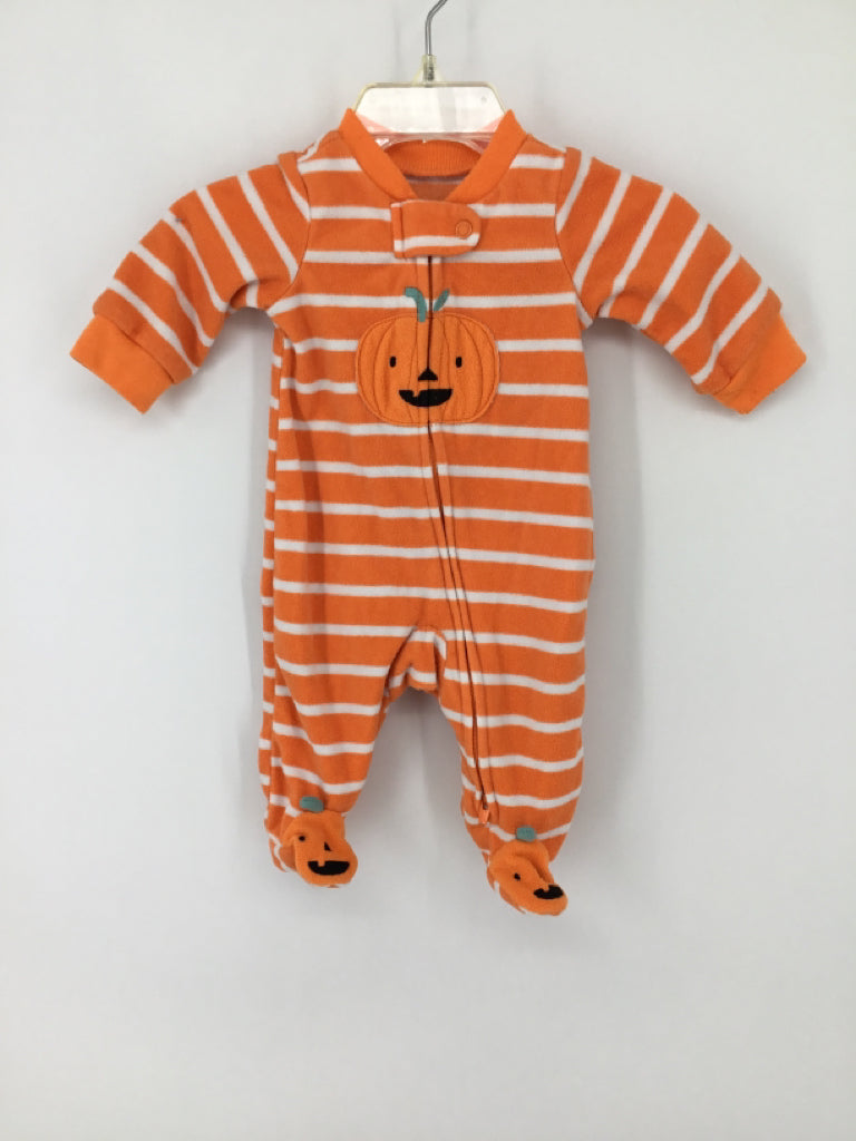 R Scoop Child Size Newborn Orange Halloween Sleeper