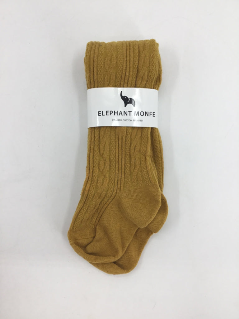 Elephant Monfe Child Size 3 Yellow Tights - girls