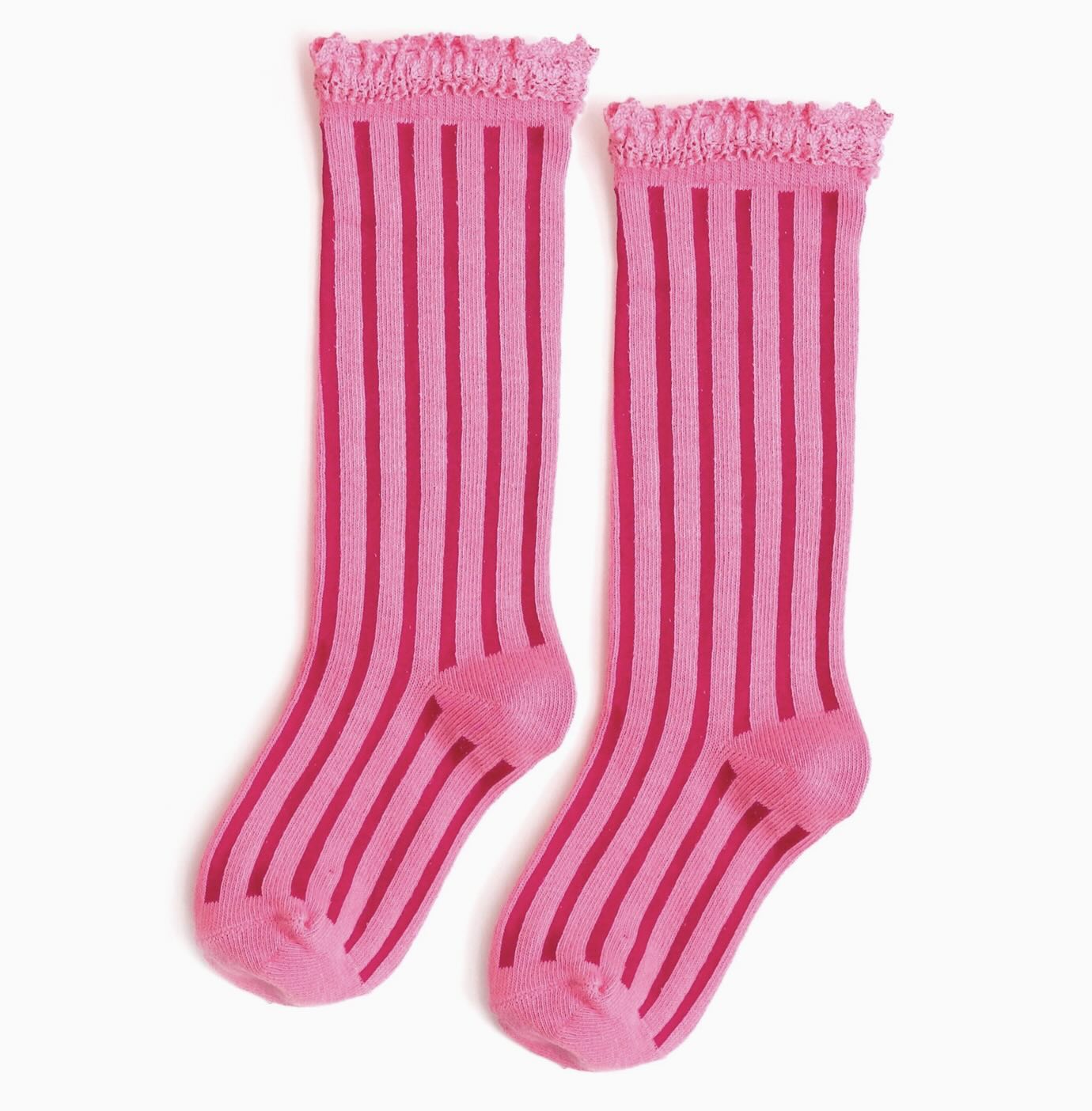 The Little Stocking Co -  Knee High Socks (Taffy Striped)