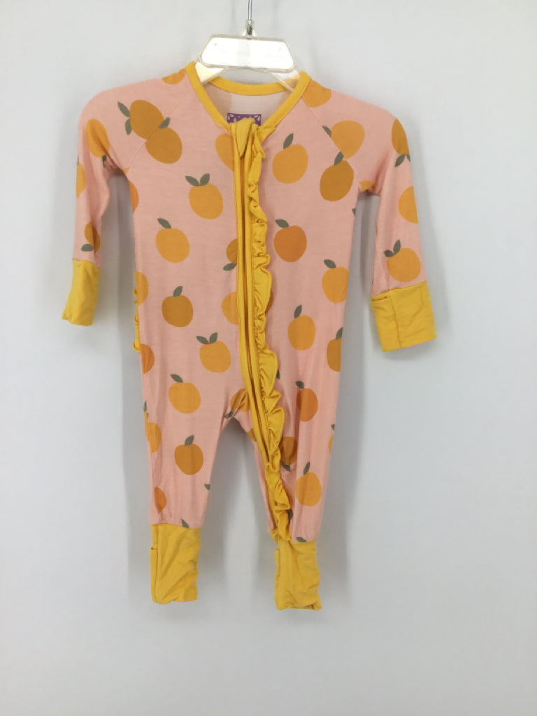 Poppy Kids Co. Child Size 0-3 Months Yellow Pajamas - girls