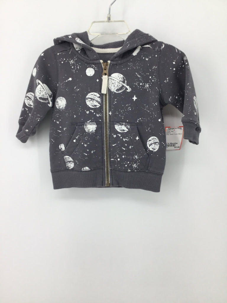 Carter's Child Size 6 Months Gray Space Hoodie - boys