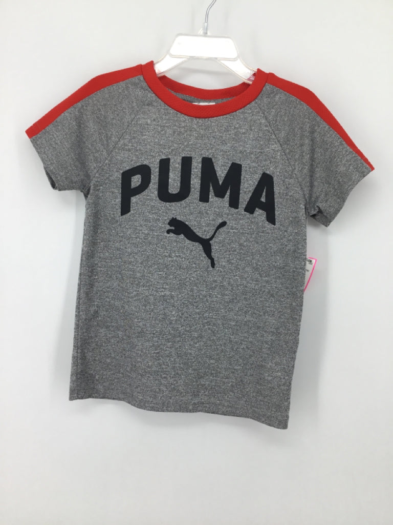 Puma Child Size 4 Gray screen printed T-shirt - boys