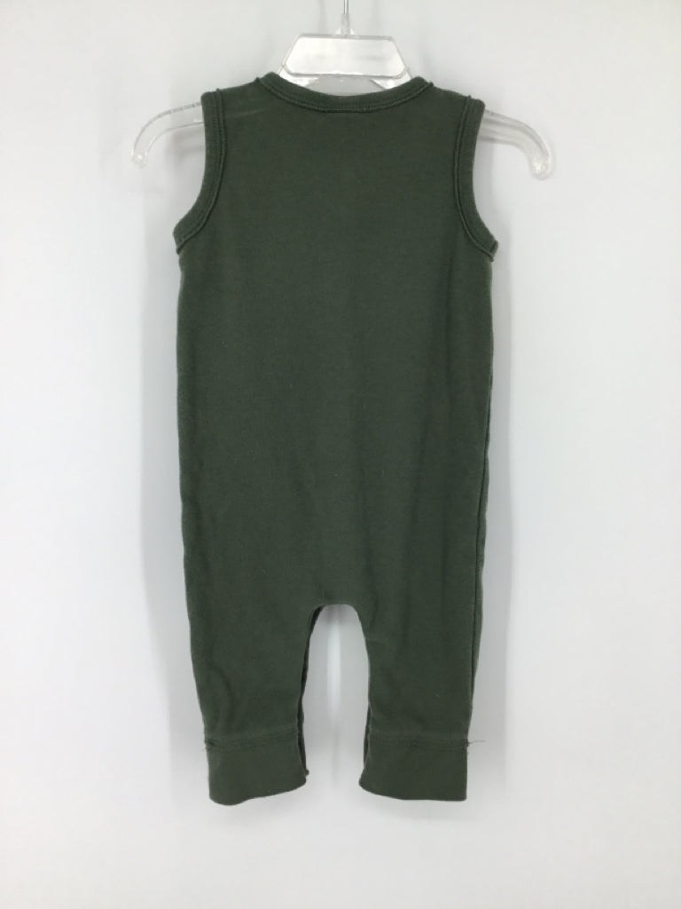 Kate Quinn Organics Child Size 6-12 Months Green Solid Outfit - boys
