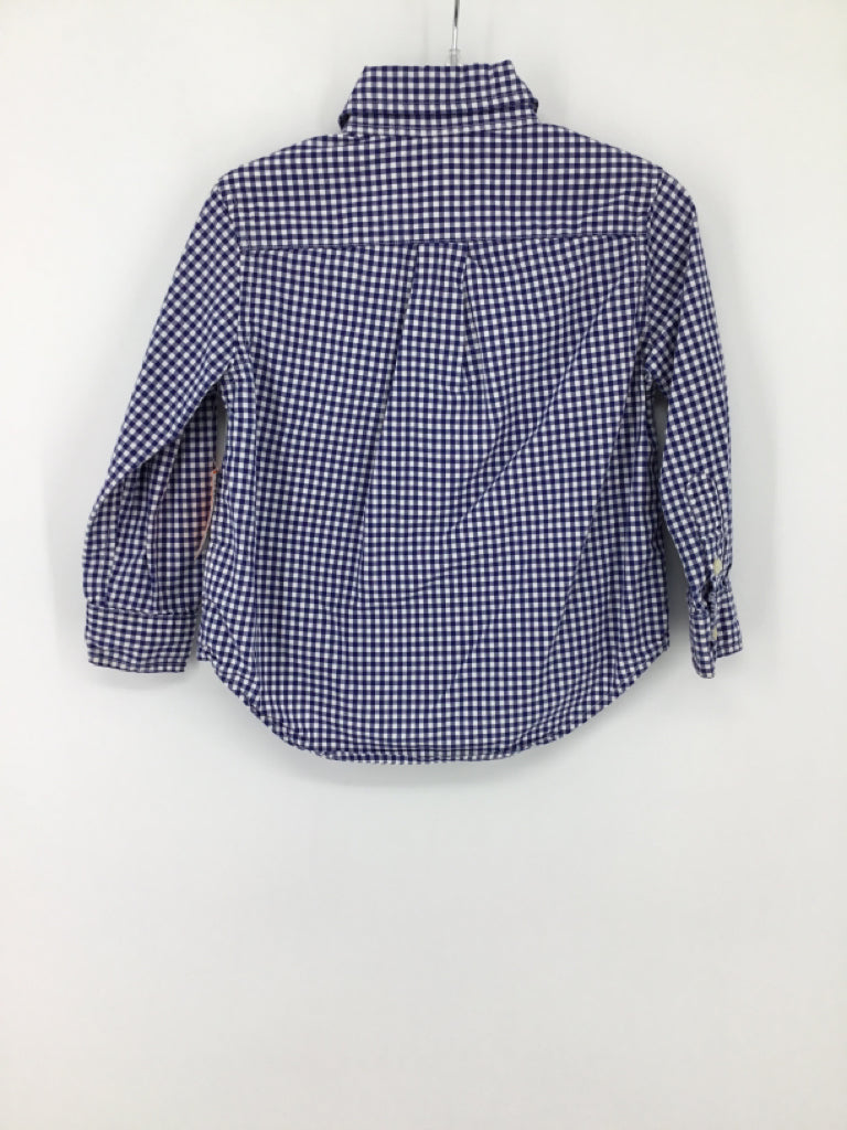 Ralph Lauren Child Size 2 Blue Gingham Shirt - boys