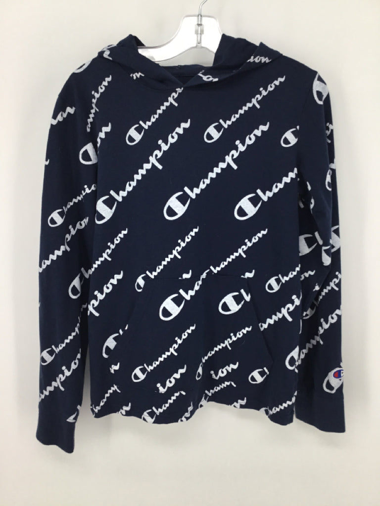 Champion Child Size 10 Navy screen printed Shirt - boys
