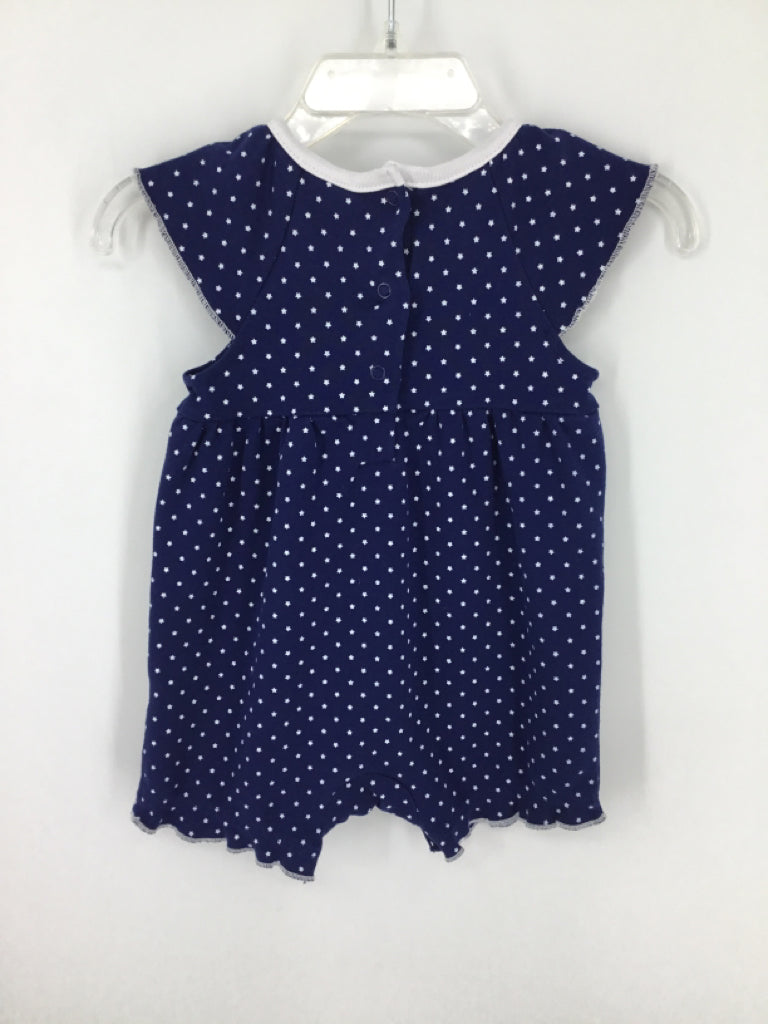 Little Me Child Size 6 Months Blue Stars & Stripes Outfit