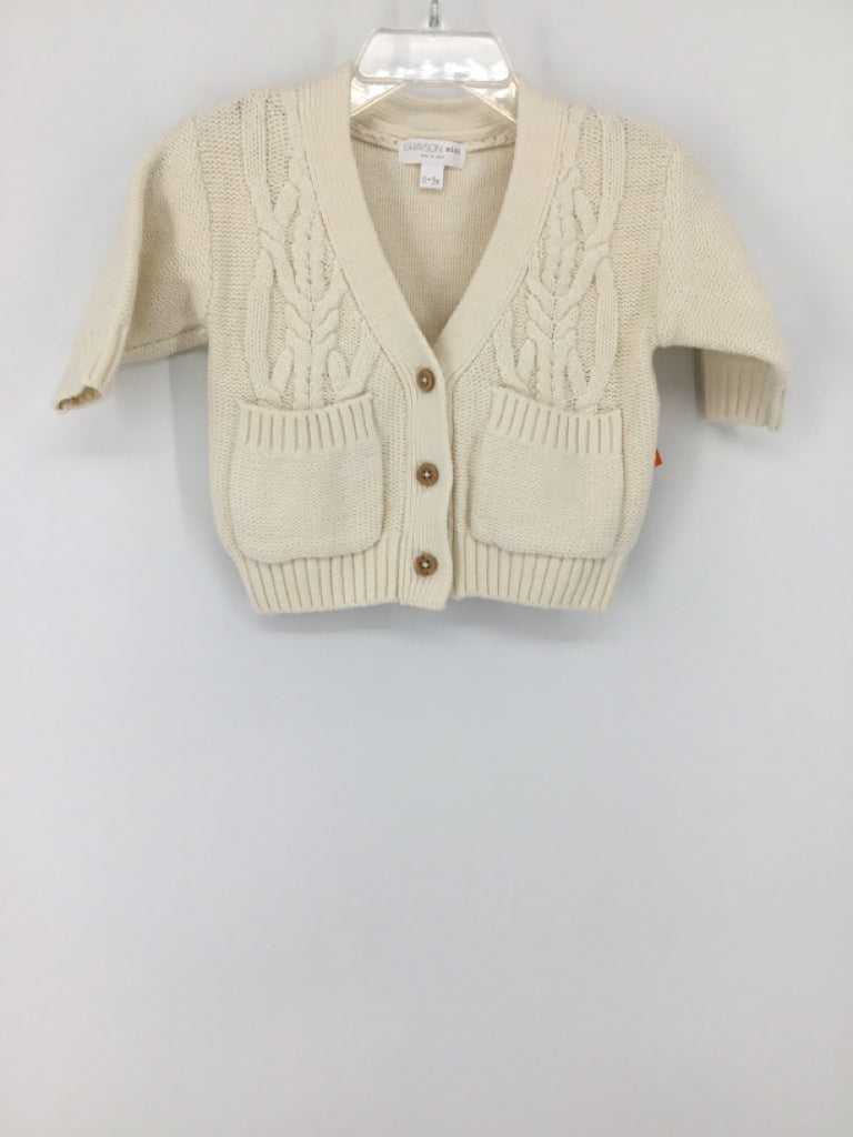 Grayson Mini Child Size 0-3 Months Cream Sweater - girls