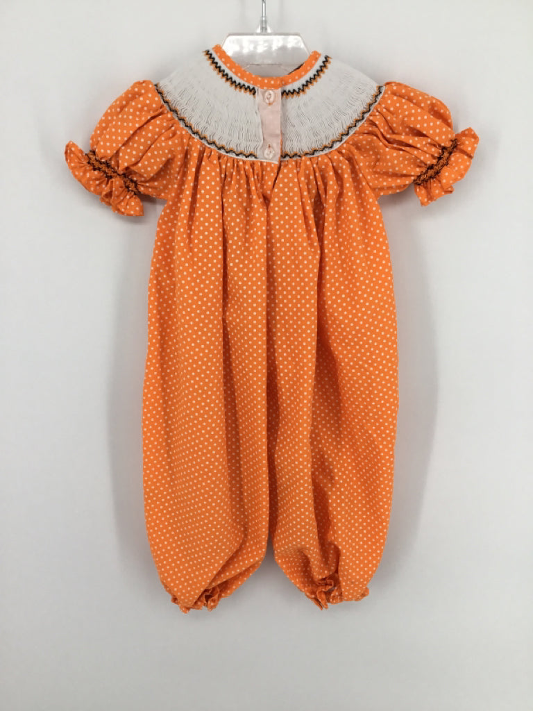 Classy Couture Child Size 9 Months Orange Halloween Outfit