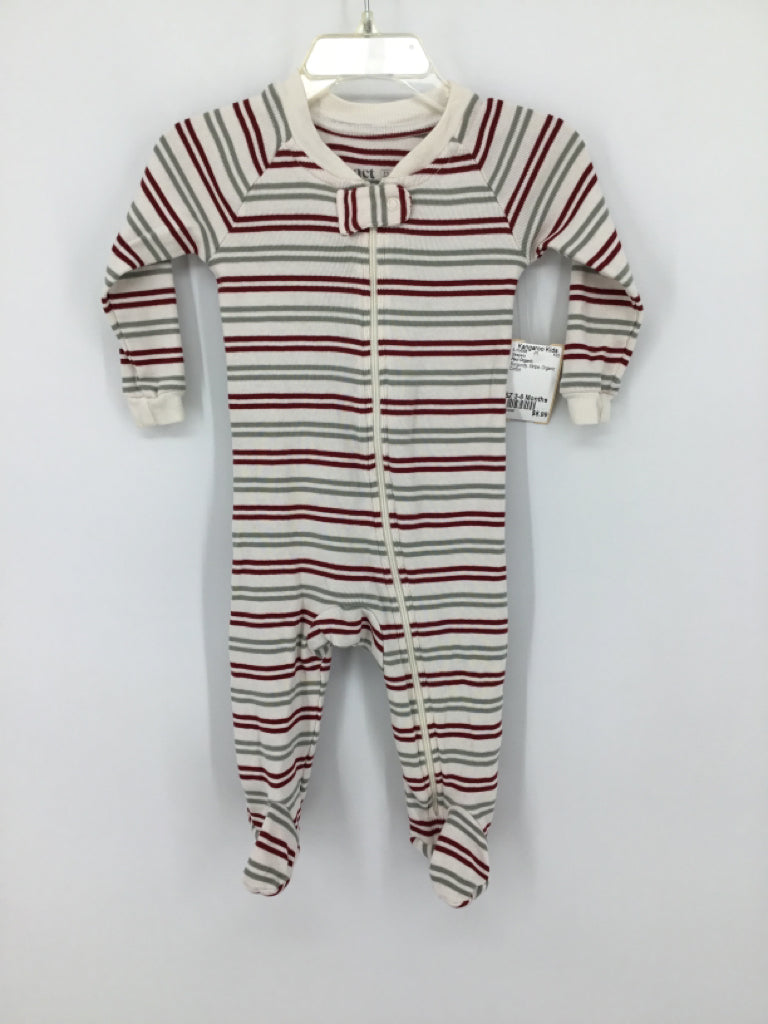 Pact Organic Child Size 3-6 Months Burgundy Sleepers