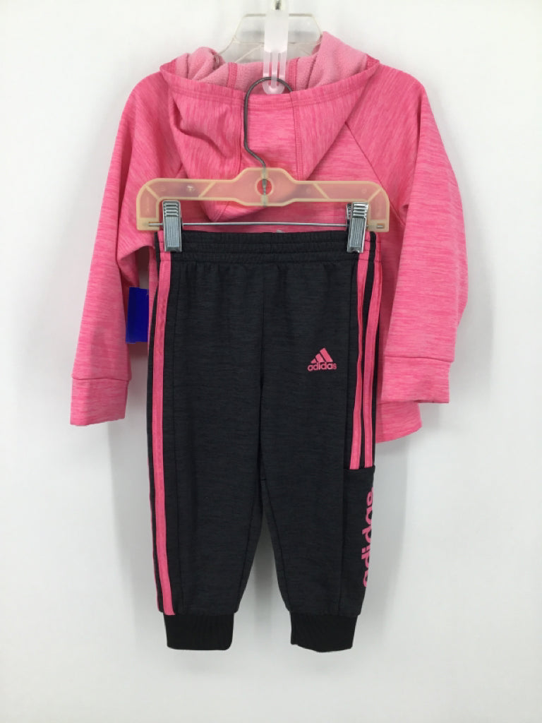 Adidas Child Size 2 Pink Outfit - girls