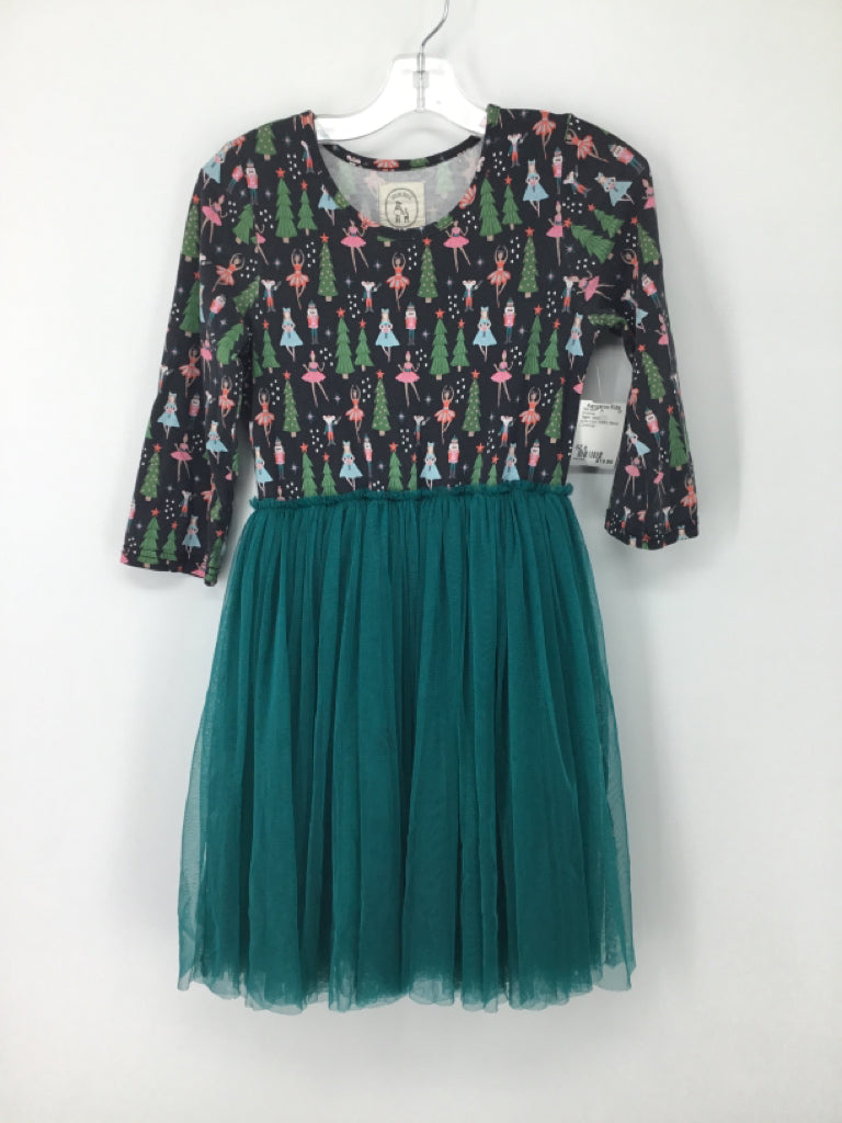 Taylor Joelle Child Size 8 Multi-Color Christmas Dress