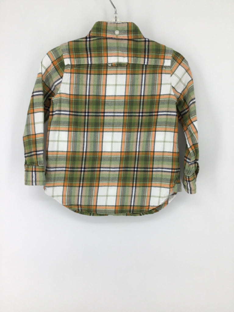 Janie and Jack Child Size 18-24 Months Green Plaid Shirt - boys