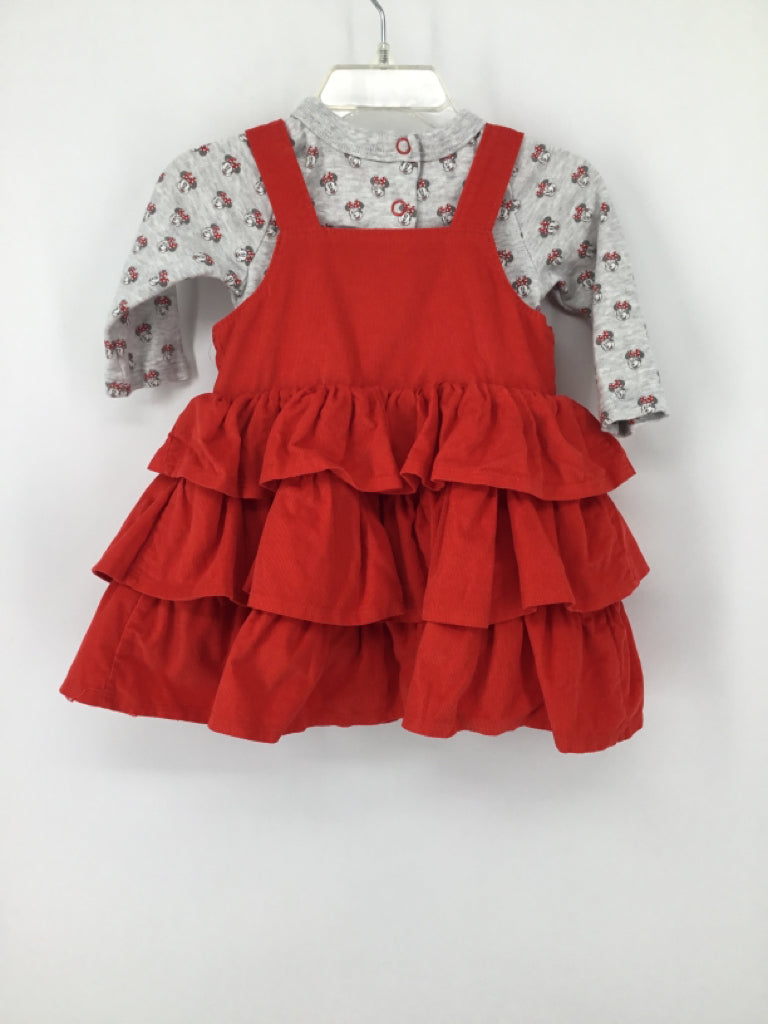 Disney Child Size 6-9 Months Red Dress - girls