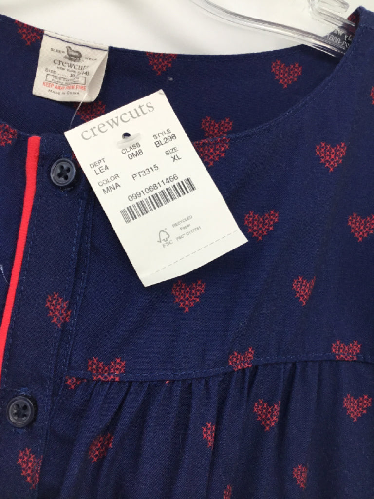 Crewcuts Child Size 12 Navy Valentine's Day Pajamas