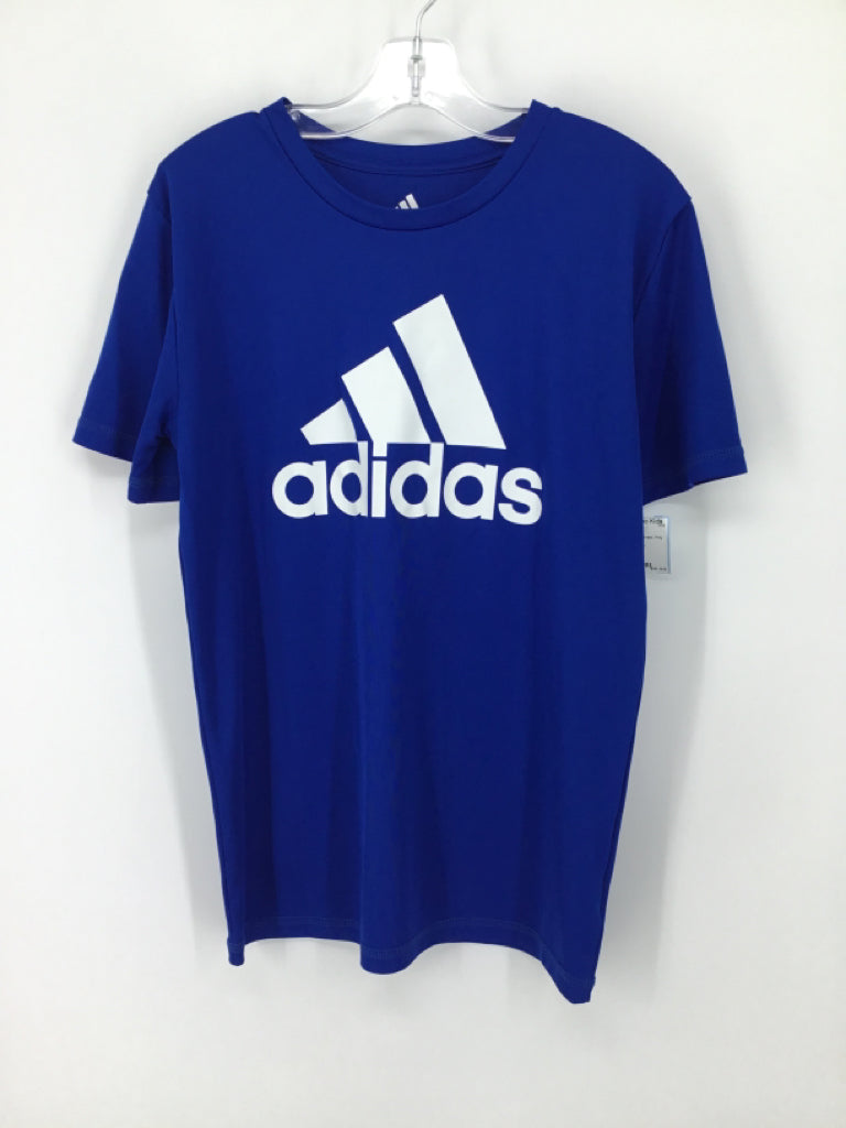 Adidas Child Size 10 Blue screen printed T-shirt - boys