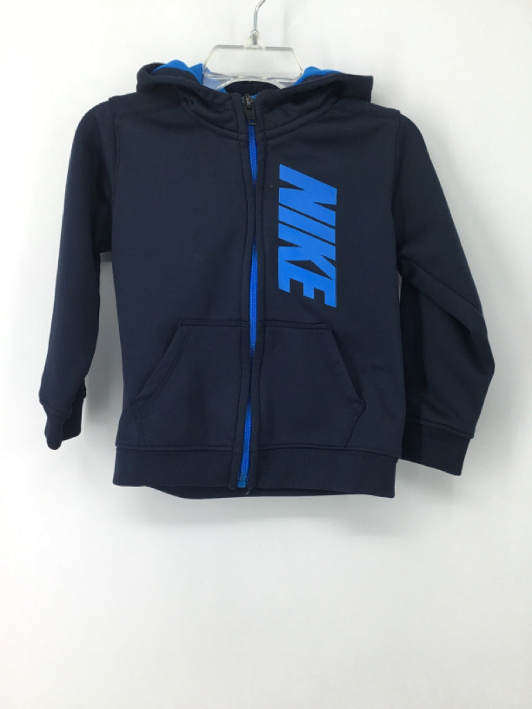 Nike Child Size 24 Months Navy Solid Hoodie - boys