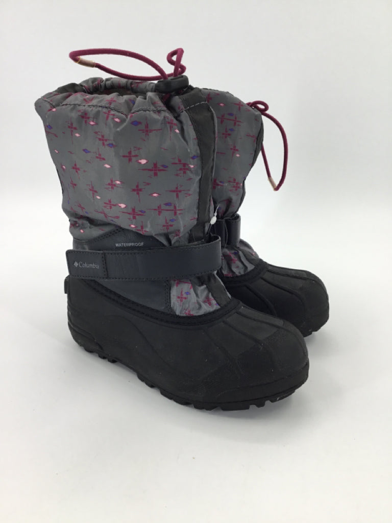 Columbia Child Size 3 Youth Gray Rain/Snow Boots