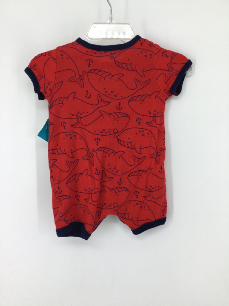 Child of Mine Child Size 0-3 Months Red Print Outfit - boys
